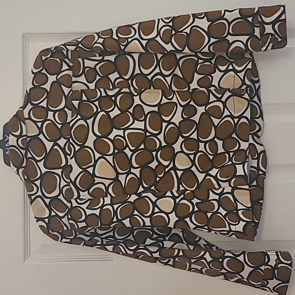 NWOT Ruby Rd. Abstract Patterned Jean Jacket Size 10 - Picture 4 of 5